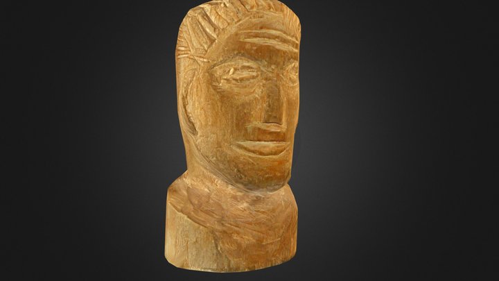 carved head of old man 3D Model