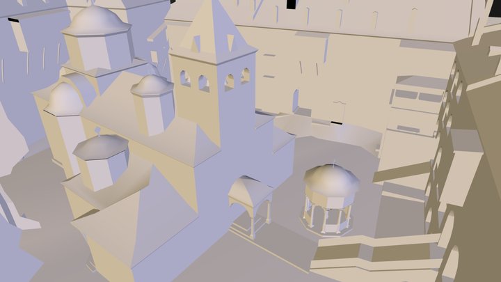 Philotheou Monastery, Mt. Athos 3D Model