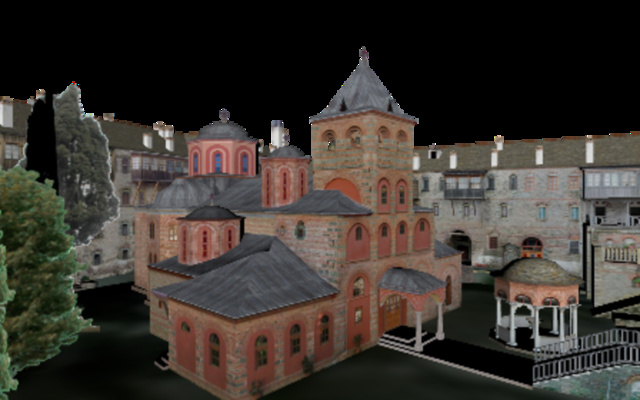 Philotheou Monastery, Mt. Athos 3D Model