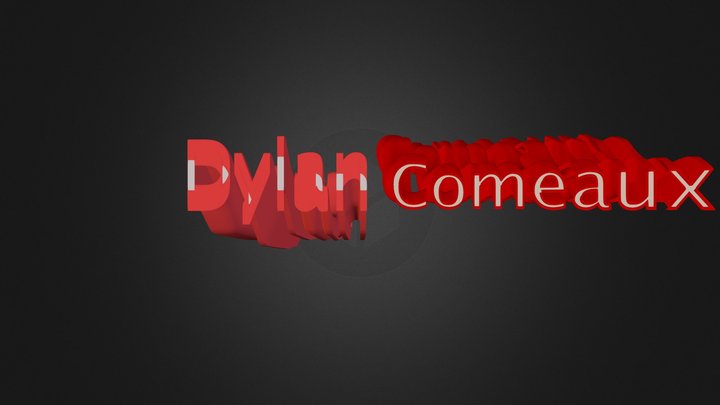 A12: 3D logo with text Spline and Sweep NURBS 3D Model