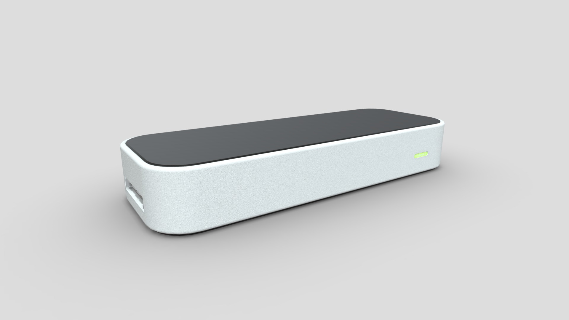 3D model Leap Motion - This is a 3D model of the Leap Motion. The 3D model is about a silver rectangular object.