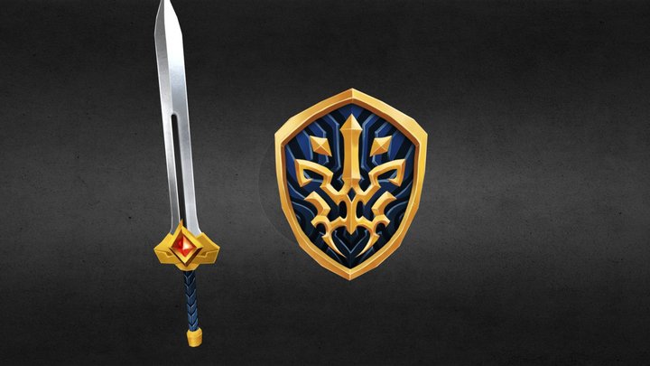 Sword+Shield.obj 3D Model