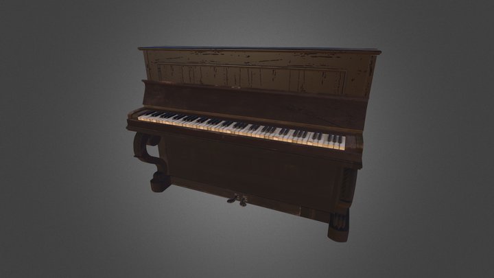Old Piano 3D Model