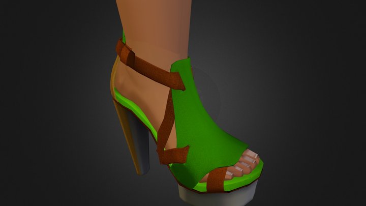 Summer Color Sandal 3D Model