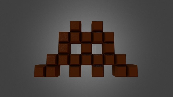 Chocolate Invader 3D Model