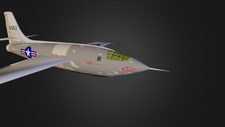 Bell X-1 Alone.dae 3D Model