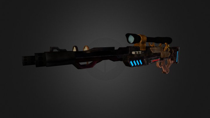 Steampunk sniper rifle WIP 3D Model