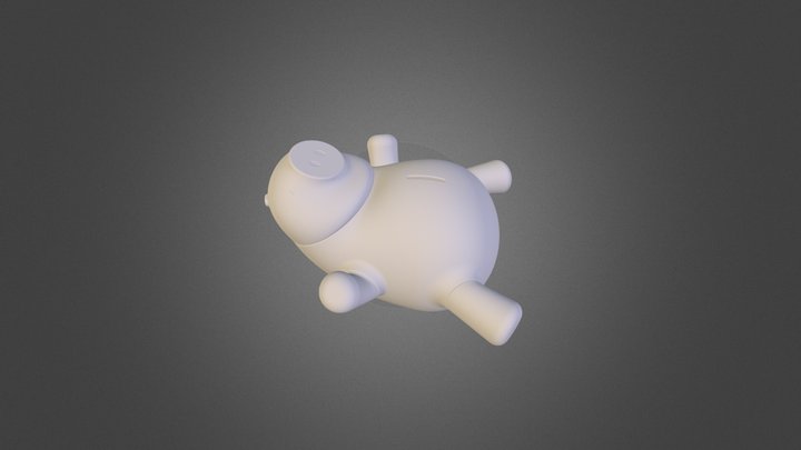 Quirky Piggy Bank 3D Model