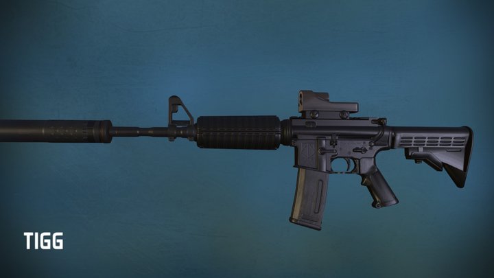 M4A1 3D Model