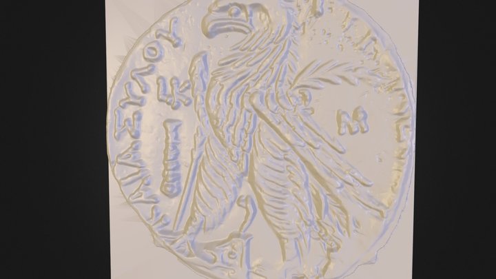 3D Scan Old Coin 3D Model