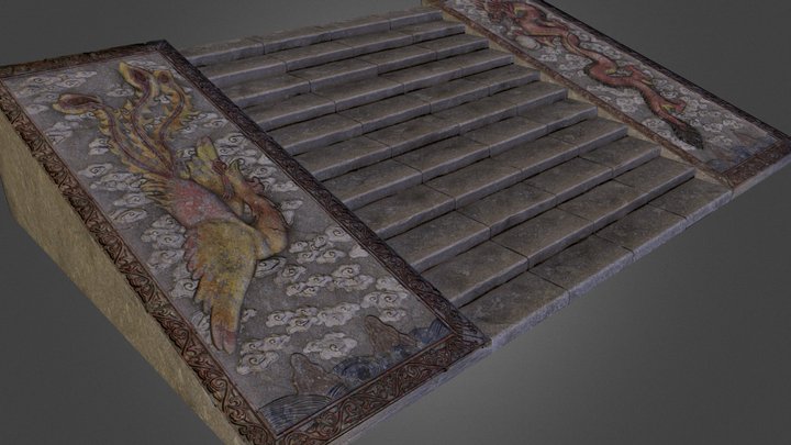 Chinese Stairs  3D Model