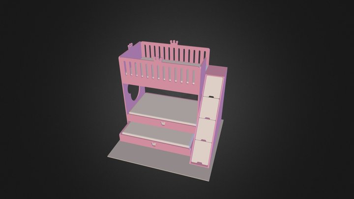 Princess Bed 3D Model