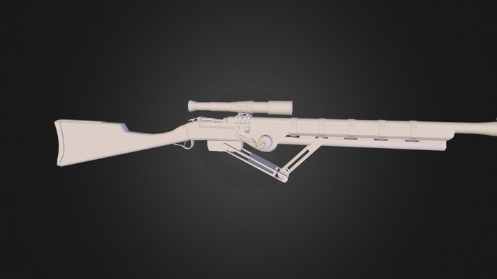 Steampunk Sniper Rifle 3D Model