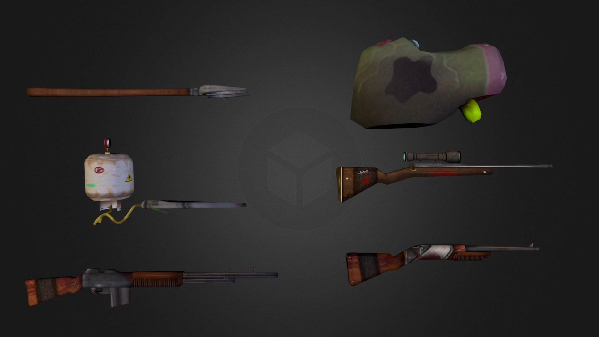 Killin Fields - Weapons - 3D model by Jpe [uBvF3xC] - Sketchfab