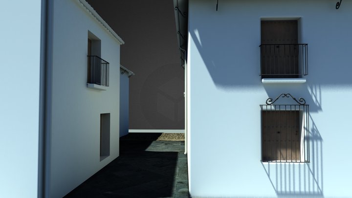 spanisch village szene 3D Model