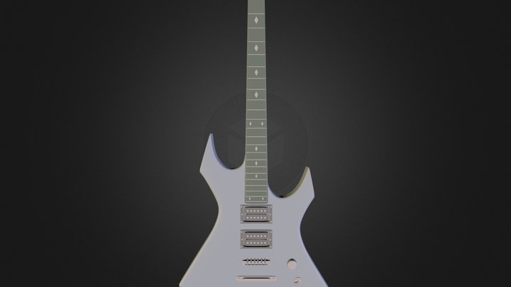 BC Rich Warlock Guitar 3D Model