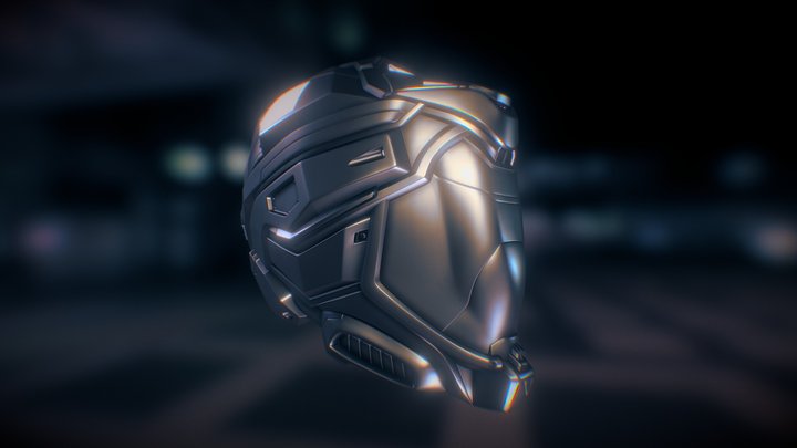 Halo-style helmet 3D Model