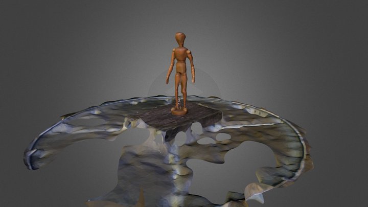 Wood Man 3D Model
