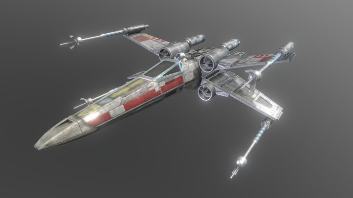 X-Wing - Game Res 3D Model