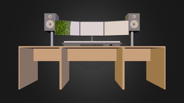 Studio Desk Project - First Thoughts 3D Model