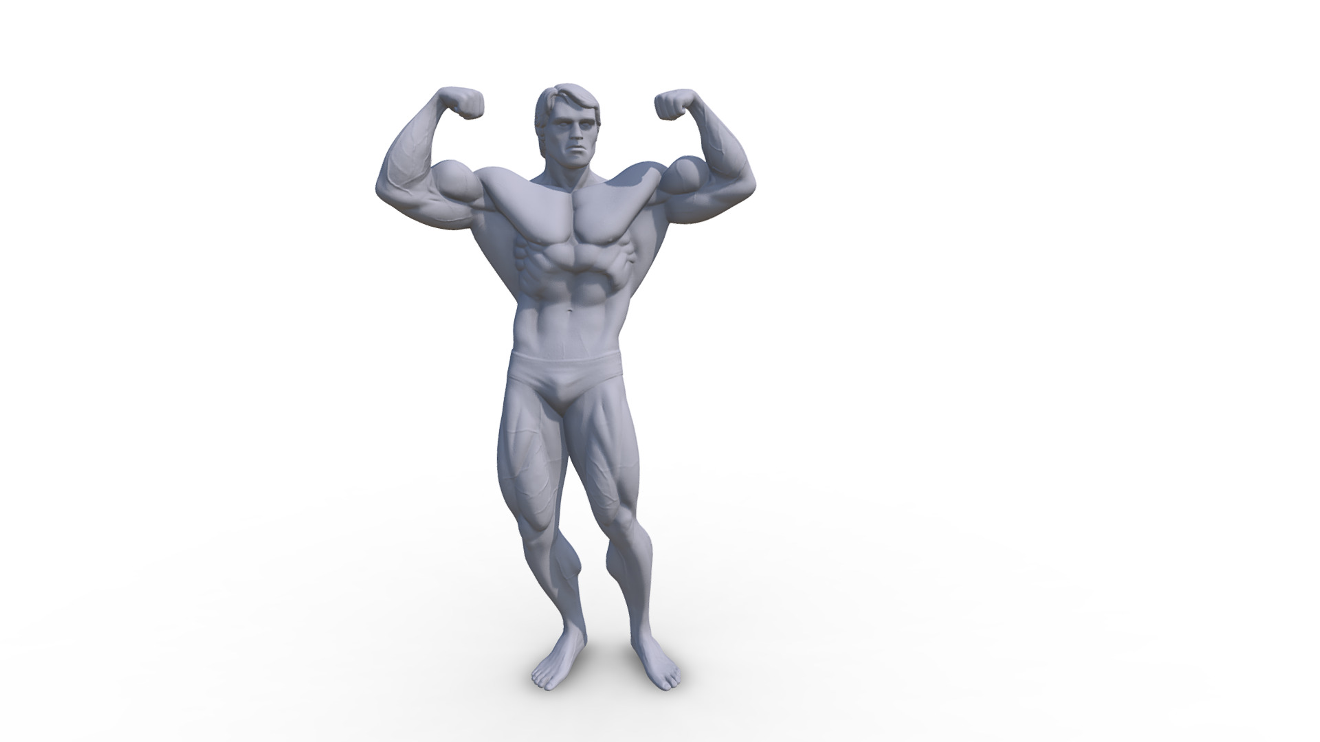 3D model Arnie_Scan - This is a 3D model of the Arnie_Scan. The 3D model is about a statue of a person.