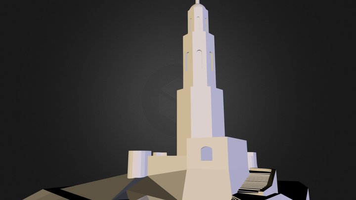  Torre mudéjar de la Alcudia - Jérica, Castellón 3D Model