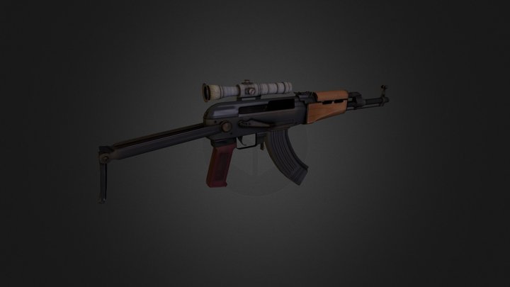 AK47S w/ LPS 4x6° TIP2 3D Model