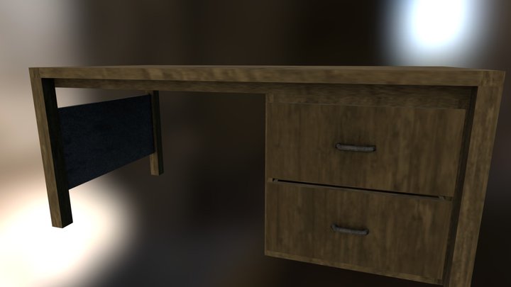 Low poly Desk 3D Model