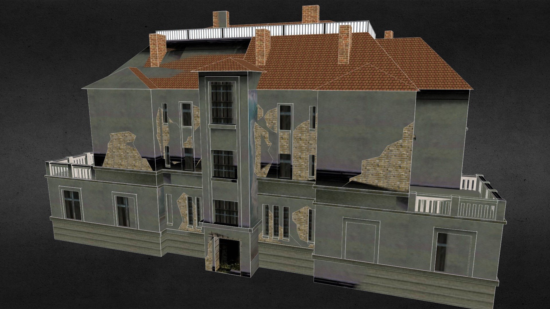 Abandoned industrial house