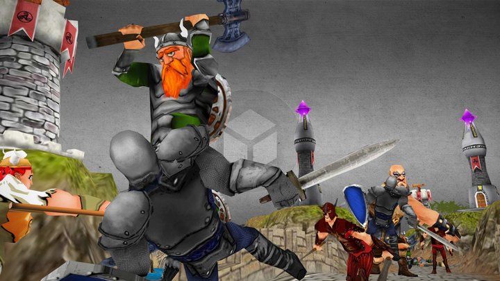 Barbarian Defense 3D Model