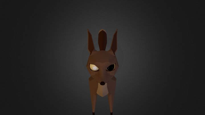 Low Poly Fox 3D Model