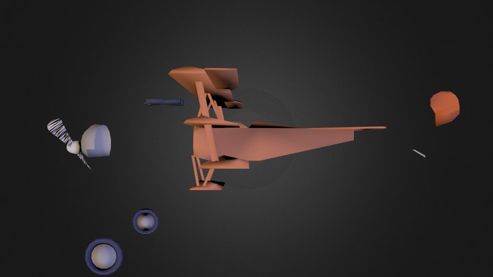 AVION34 (TRIPLANO).3DS 3D Model