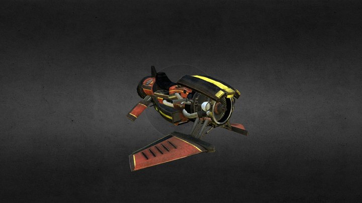 Hover Bike 3D Model