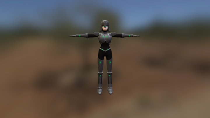 CyberGirl 3D Model