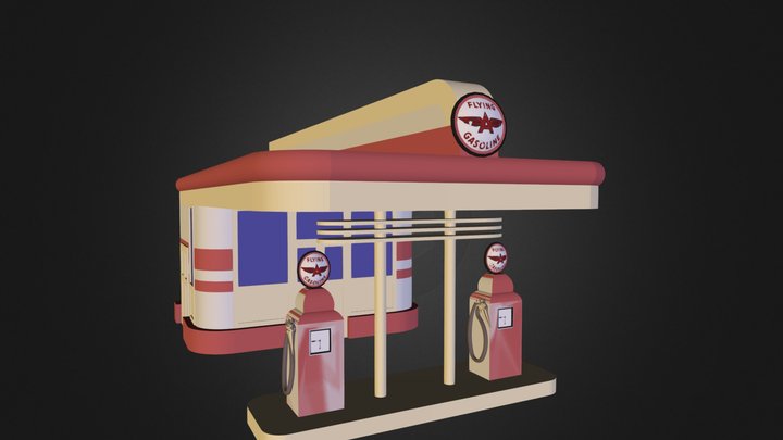 GasStation30s 3D Model