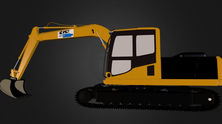 Komatsu PC 210LC Excavator 3D Model