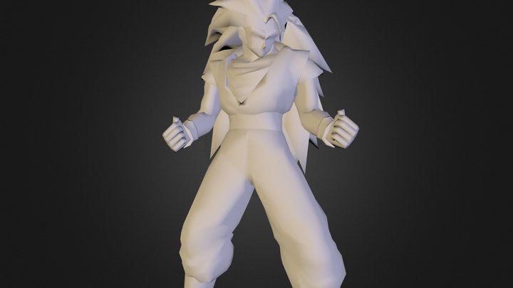 Goku SS3.obj 3D Model