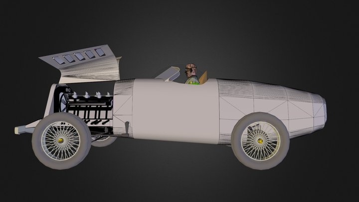 1931 Cadillac race car design.skp 3D Model