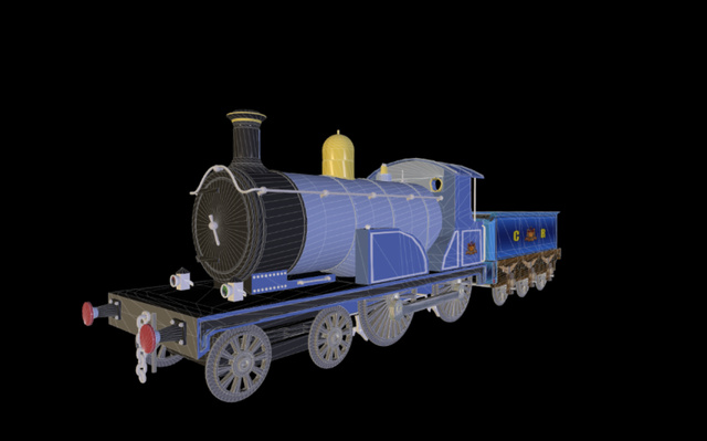 Dunalistair 4-4-0 Locomotive 3D Model