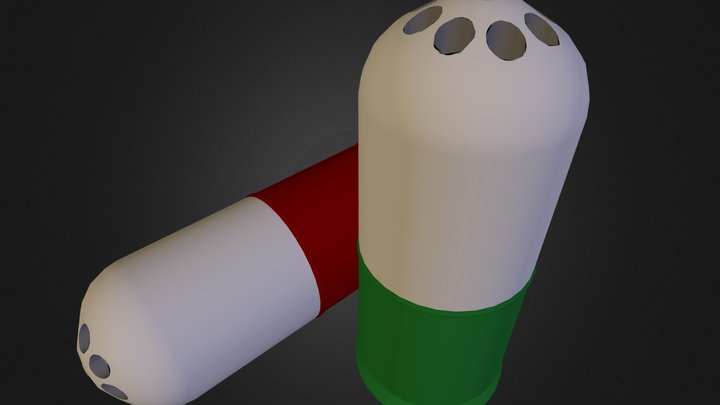 Airsoft 40mm BB Gas Grenade 3D Model
