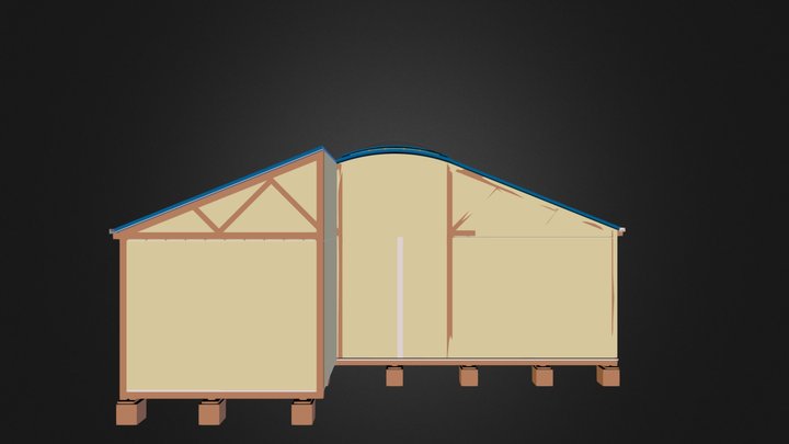 Farmhouse (With Walls) 3D Model