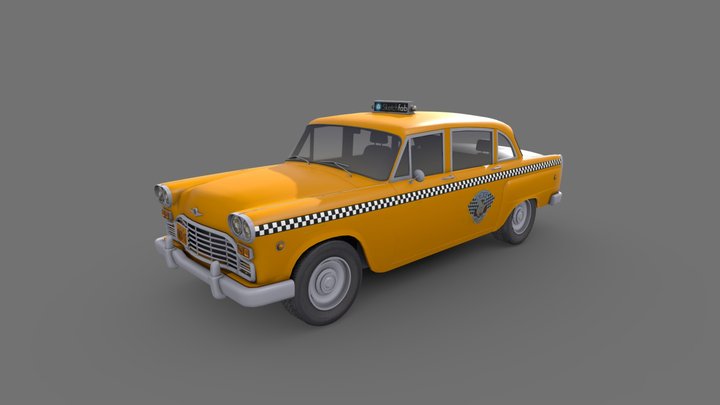 Yellow Cab 3D Model