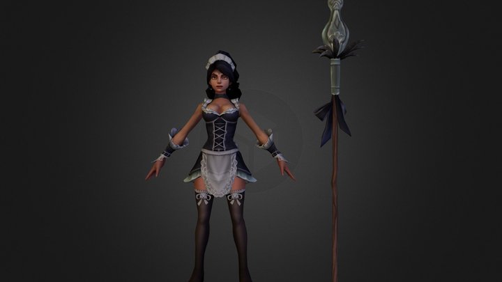 French Maid Nidalee 3D Model