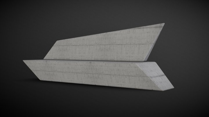 concrete bench 3D Model